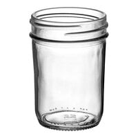 8 oz. Round Glass Mason Jelly Jar - 12/Case