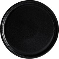 Solut Black Elegance Round Coated Corrugated Catering / Deli Tray 12" - 75/Case