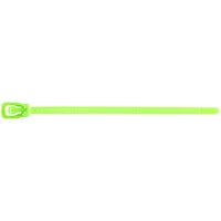 Retyz EveryTie Fluorescent Green 6 inch 50 lb. Tensile Strength (222N), 4.8 mm Strap Width Cable Ties EVT-S06FG-HA - 20/Pack