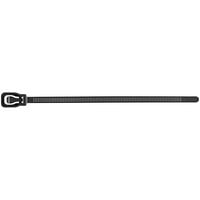 Retyz EveryTie Black 6 inch 50 lb. Tensile Strength (222N), 4.8 mm Strap Width Cable Ties EVT-S06BK-HA - 20/Pack
