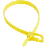 Retyz EveryTie Yellow 6 inch 50 lb. Tensile Strength (222N), 4.8 mm Strap Width Cable Ties EVT-S06YW-HA - 20/Pack