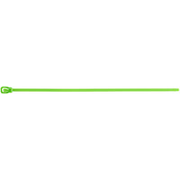 Retyz EveryTie Fluorescent Green 12" 50 lb. Tensile Strength (222N), 4.8 mm Strap Width Releasable / Reusable Cable Ties EVT-S12FG-HA - 20/Pack