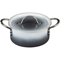 Bon Chef Country French X 73 oz. Ombre Shadow Gray Sauce Pot with Cover 73300-OM-S