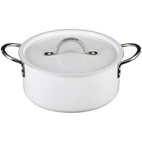 Bon Chef Country French X 4.3 Qt. Ombre White Sauce Pot with Cover 73302-OM-W
