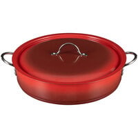 Bon Chef Country French X 9 Qt. Ombre Crimson Red Brazier Pot with Cover 73032-OM-CR
