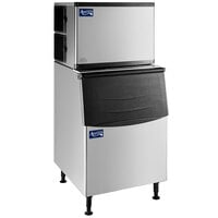 Avantco Ice KMC-H-430-BA 30 inch Air Cooled Modular Half Cube Ice Machine with Bin - 400 lb.