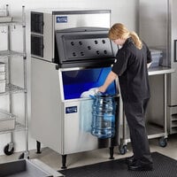 Avantco Ice KMC-H-430-BA 30 inch Air Cooled Modular Half Cube Ice Machine with Bin - 400 lb.