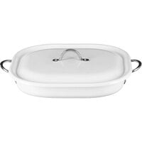 Bon Chef Country French X 5 Qt. Ombre White Roasting Pan with Cover 73023-OM-W