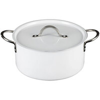 Bon Chef Country French X 5.7 Qt. Ombre White Sauce Pot with Cover 73303-OM-W