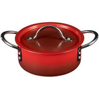 Bon Chef Country French X 54 oz. Ombre Crimson Red Sauce Pot with Cover 73299-OM-CR