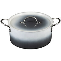 Bon Chef Country French X 5.7 Qt. Ombre Shadow Gray Sauce Pot with Cover 73303-OM-S