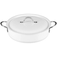 Bon Chef Country French X 6 Qt. Ombre White Brazier Pot with Cover 73030-OM-W