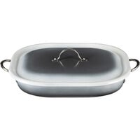 Bon Chef Country French X 5 Qt. Ombre Shadow Gray Roasting Pan with Cover 73023-OM-S