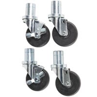 Manitowoc K-00138 7 5/8 inch Caster with Adjustable Stainless Steel Leg - 4/Set