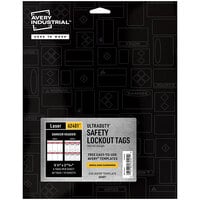 Avery® UltraDuty 5 1/2" x 2 13/16" "Danger" White Lockout / Tagout Printable Hang Tags - 60/Pack