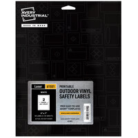 Avery® 5" x 7" White Rectangle UV-Resistant Printable Permanent Vinyl Labels 61551 - 50/Pack