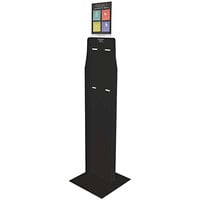 BOWMAN Dispensers Black Dual-Sided Floor Stand with Vertical Sign Holder KS022-0020
