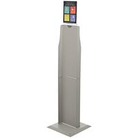 BOWMAN Dispensers Quartz Beige Dual-Sided Floor Stand with Vertical Sign Holder KS022-0012