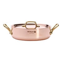 de Buyer InoCuivre Service 3.4 Qt. Copper Brazier with Cover 6446.24