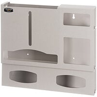 BOWMAN Dispensers Quartz Beige ABS Plastic Wall Mount Double Glove Box Protective Wear Organizer LD-037
