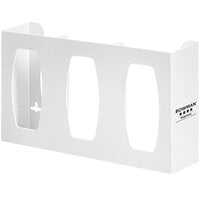 BOWMAN Dispensers Quartz Beige ABS Plastic Wall Mount Divided Triple Glove Box Dispenser GL300-0212