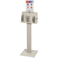 BOWMAN Dispensers Cover Your Cough Quartz Beige Steel Compliance Kit with Vertical Sign Holder BD101-0012
