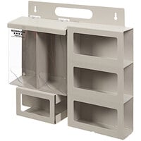BOWMAN Dispensers Quartz Beige ABS Plastic Wall Mount Triple Glove Box Surgical Protective Wear Organizer LP-004