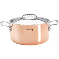 de Buyer Prima Matera 5.7 Qt. Induction Ready Copper Sauce Pot with Cover 6242.24