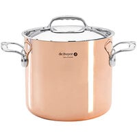 de Buyer Prima Matera 6 Qt. Induction Ready Copper Stock Pot with Cover 6244.20