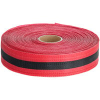 Shurtape BT 200 2 inch x 200' Black / Red Non-Adhesive Woven Barricade Tape 105098