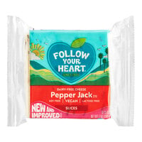 Follow Your Heart Dairy-Free Vegan Sliced Pepper Jack Cheese 7 oz. - 11/Case