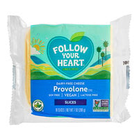 Follow Your Heart Dairy-Free Vegan Sliced Provolone Cheese 7 oz. - 11/Case