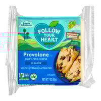 Follow Your Heart Dairy-Free Vegan Sliced Provolone Cheese 7 oz. - 11/Case