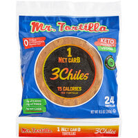 Mr. Tortilla 4" Low Carb Spicy 3 Chiles Tortillas - 864/Case