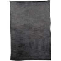 Garnier-Thiebaut Organic All Over Black 22" x 22" 100% ELS Cotton Cloth Napkins - 12/Pack