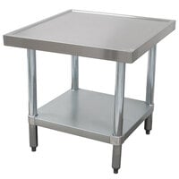 Advance Tabco AG-MT-302 30 inchx 24 inch Stainless Steel Mixer Table with Galvanized Undershelf