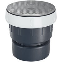 Zurn Elkay EZC-PV4-R6-SS EZ1 PVC Cleanout with 6" Round Stainless Steel Cover and 4" Solvent Weld Outlet