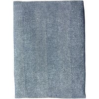 Garnier-Thiebaut Chevroni Blue 22 inch x 23 inch 100% ELS Cotton Cloth Napkins - 10/Pack