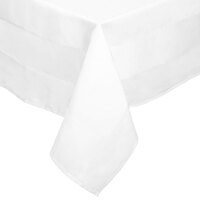 Garnier-Thiebaut Satin Band Crossbordered White 54" x 54" 100% ELS Cotton Cloth Table Cover