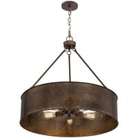 SATCO/NUVO Kettle 5-Light Pendant Light with Weathered Brass Finish - 120V, 60W