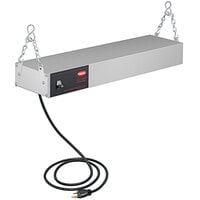 Hatco GRA-24 24" Glo-Ray Infrared Food Warmer with Toggle Controls, 6" Chains, and S-Hooks - 120V, 350W