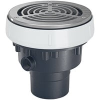 Zurn Elkay EZ-PV2-R6-SS EZ PVC Slab On Grade Floor Drain with 6" Round Stainless Steel Strainer and 2" - 3" Outlet