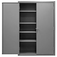 Durham Mfg 16-Gauge 48 inch x 24 inch x 72 inch 4-Shelf Steel Storage Cabinet with Flush Doors 2502-4S-95