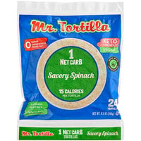 Mr. Tortilla 4" Low Carb Savory Spinach Tortillas - 864/Case
