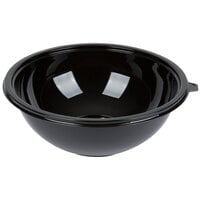 Fineline 5160-BK Super Bowl 160 oz. Black PET Plastic Bowl - 5/Pack