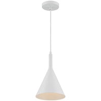 SATCO/NUVO Lightcap 1-Light Mini Pendant Light with Matte White Finish - 120V, 60W