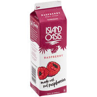 Island Oasis Red Raspberry Frozen Beverage Mix 32 oz. - 12/Case