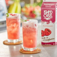 Island Oasis Red Raspberry Frozen Beverage Mix 32 oz. - 12/Case