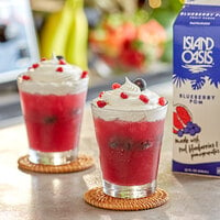Island Oasis Blueberry Pomegranate Frozen Beverage Mix 32 oz. - 12/Case