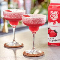 Island Oasis Strawberry Frozen Beverage Mix 32 oz. - 12/Case